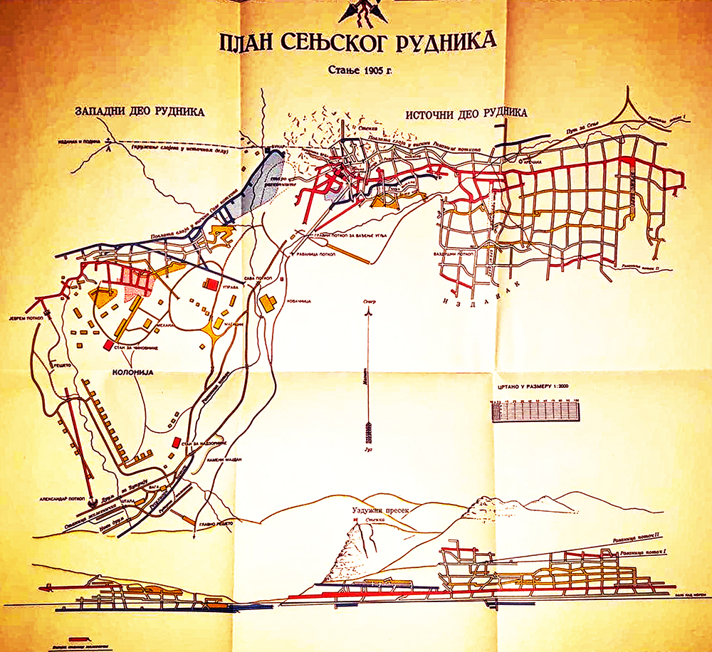 1905 plan Senjskog Rudnika