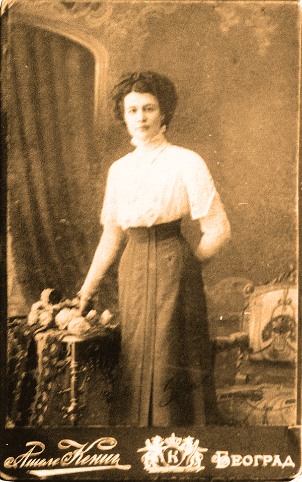 Цинцар-Јанкова праунука Зора Милосављевић, Београд 1910.