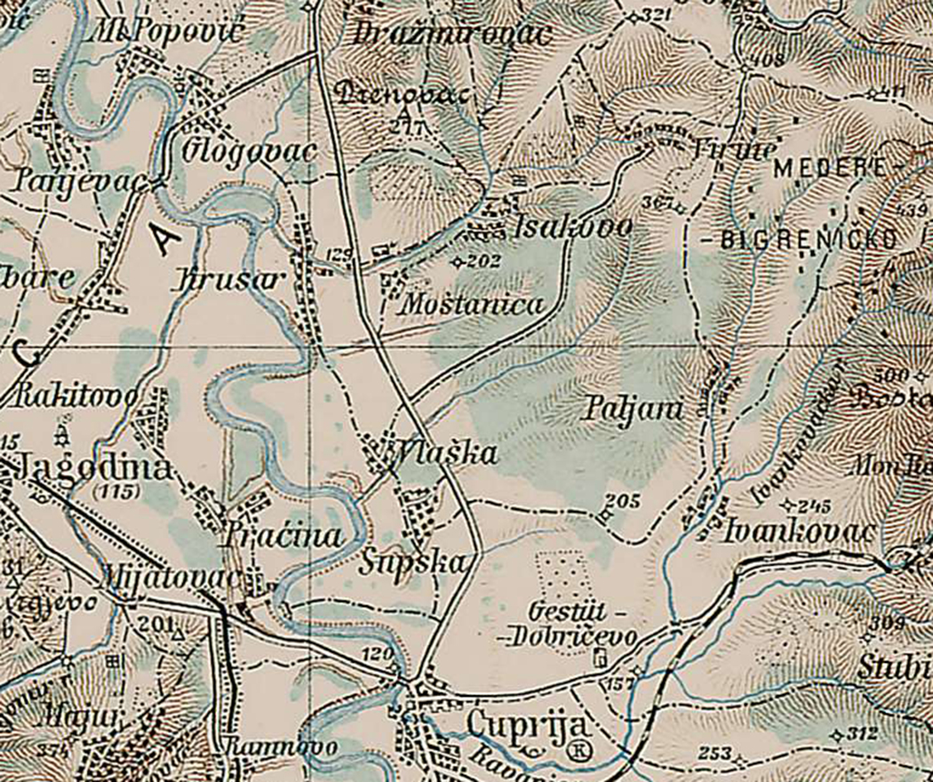Mostanica djeneralska karta